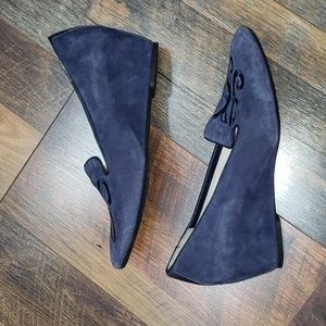 Hush Puppies Navy Blue Wedges